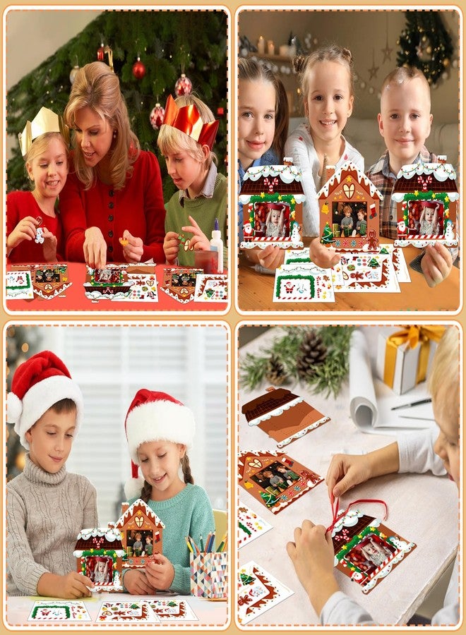 D4DREAM Christmas Craft Stickers for Kids - 12 pcs Picture Frame Craft Kits for Decor DIY Gingerbread Candy Crafts - New Year Party Supplies Home Classroom Activities - Image 3